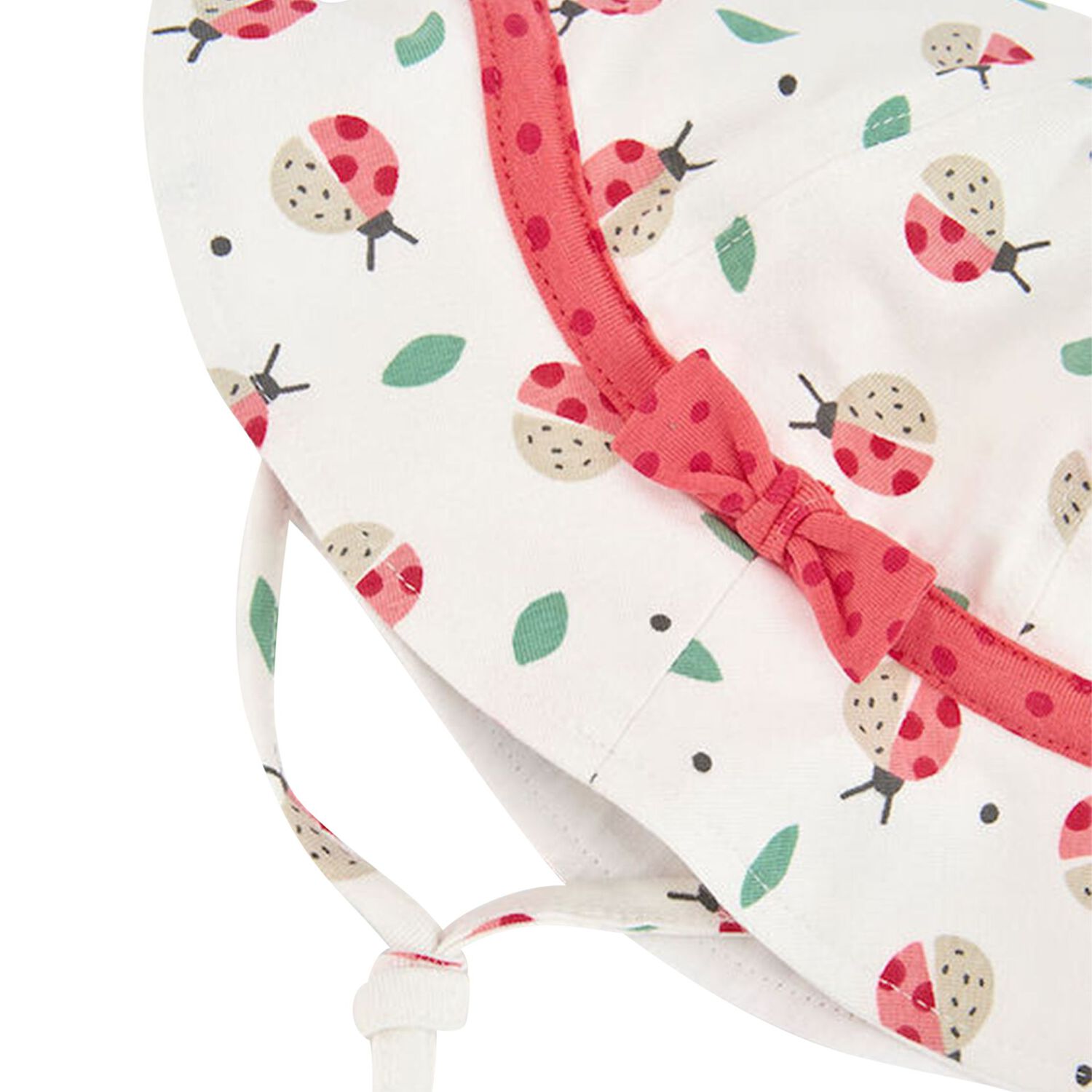 قبعة خنفساء للبنات الصغيرات باللون العاجي, , hi-res